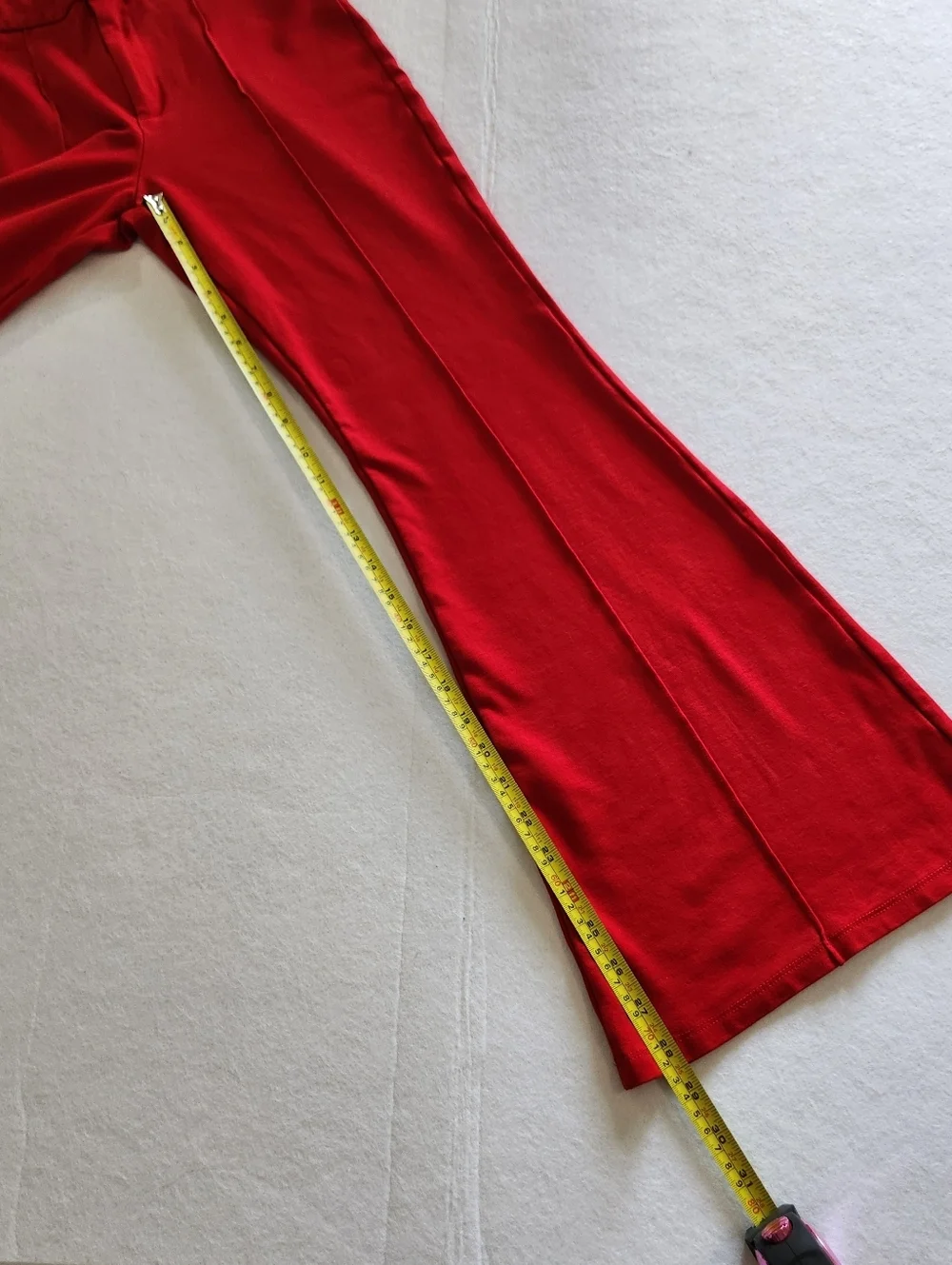 AKIRA Chicago Red Ponte High Waisted Flare Knit Pants Size Large